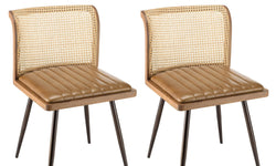 Set van 2 eetkamerstoelen Marcel leer