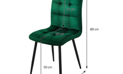 Set van 4 eetkamerstoelen Quinn velvet