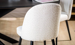 Set van 2 eetkamerstoelen Leona bouclé