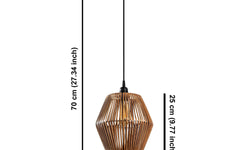 Houten hanglamp woonkamer Gonio