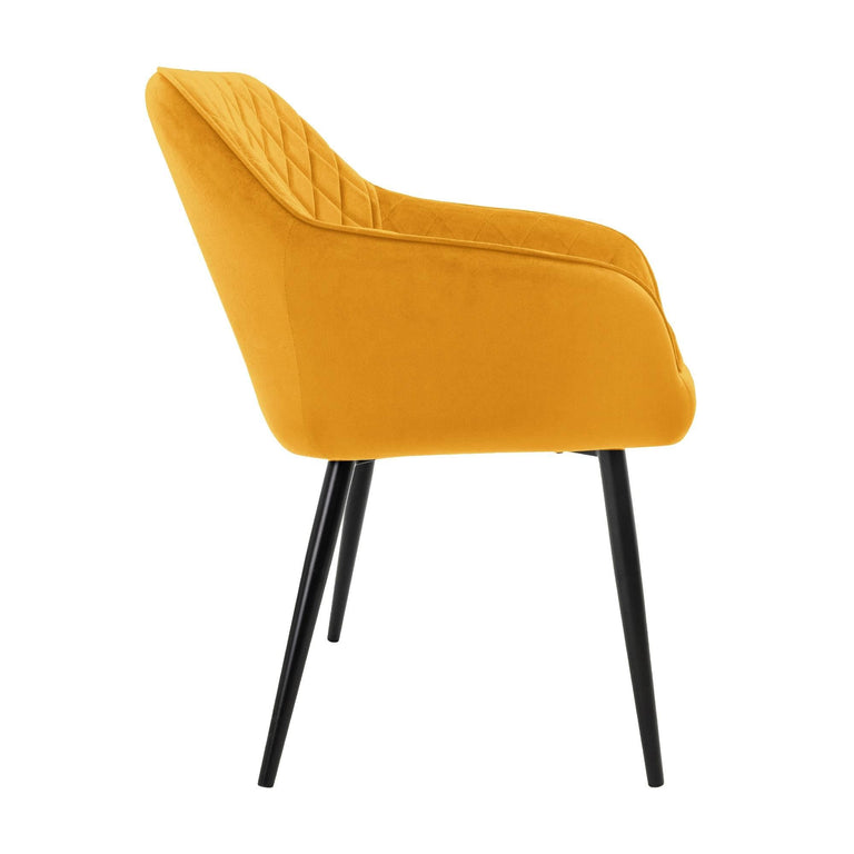 Set van 8 eetkamerstoelen Amino velvet