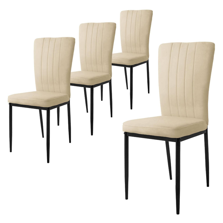 Set van 4 eetkamerstoelen Garcia velvet