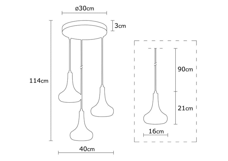 Hanglamp Reeves 3-lichts