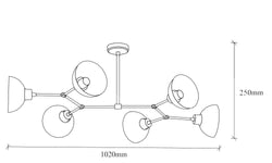 Hanglamp Dram 6-lichts