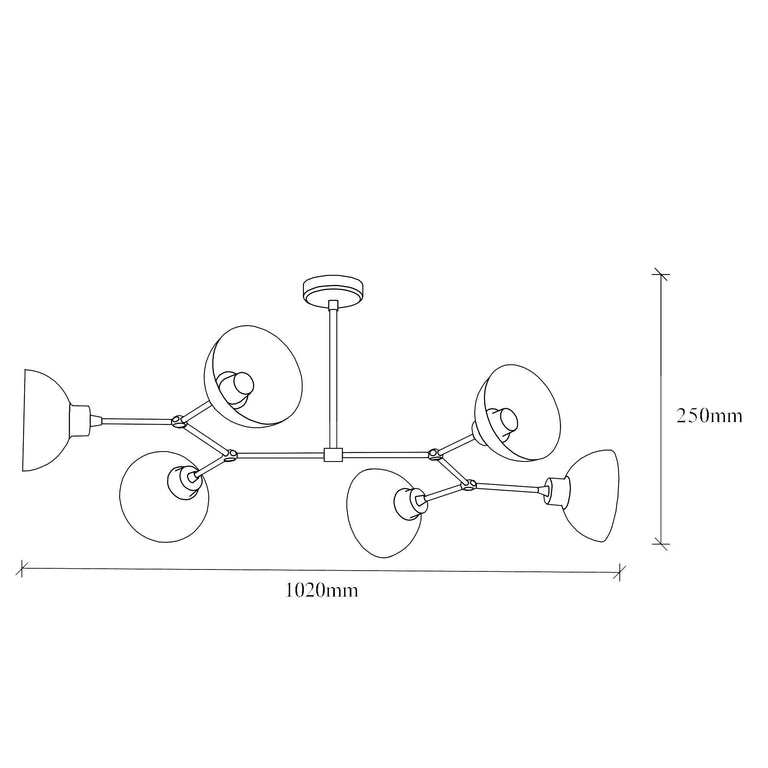 Hanglamp Dram 6-lichts