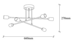 Hanglamp Fleur 6-lichts