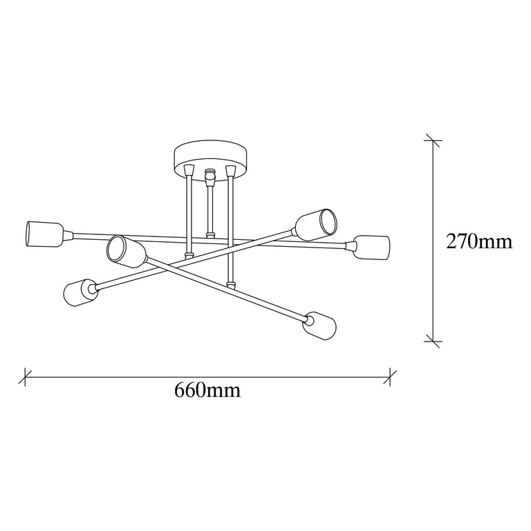 Hanglamp Fleur 6-lichts