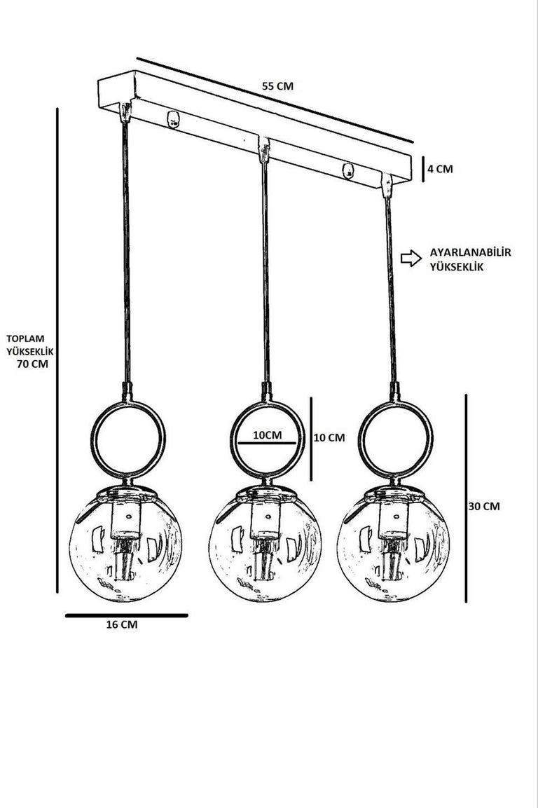 Hanglamp Morino 3-lichts