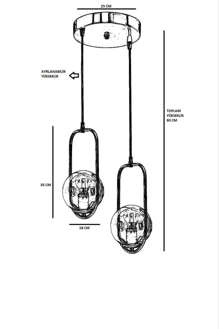 Hanglamp Camilla 2-lichts