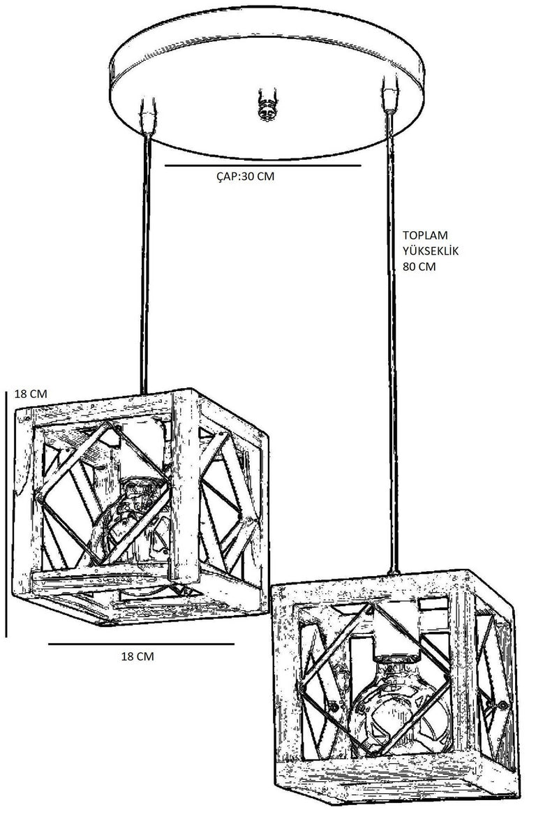 Hanglamp Zikzak 2-lichts