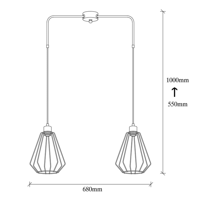 Hanglamp Kese 2-lichts