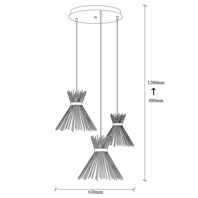 Hanglamp Kirby 3-lichts