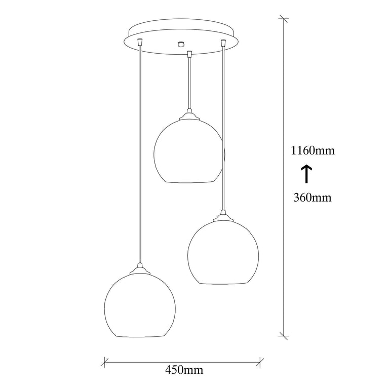 Hanglamp Camini 3-lichts