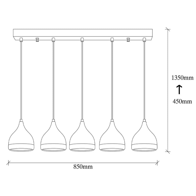 Hanglamp Yannick 5-lichts