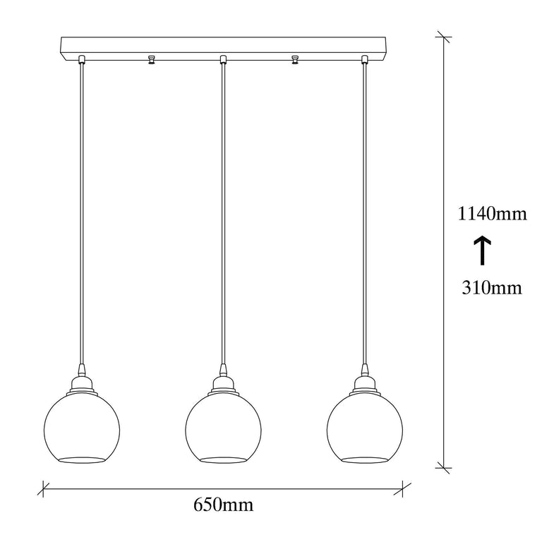 Hanglamp Smokey 3-lichts