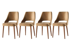 Set van 4 eetkamerstoelen Açelya velvet