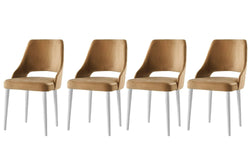 Set van 4 eetkamerstoelen Açelya velvet