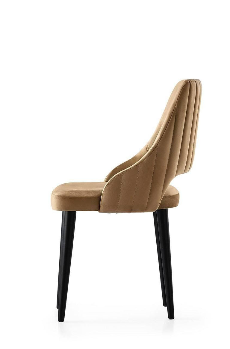 Set van 4 eetkamerstoelen Açelya velvet