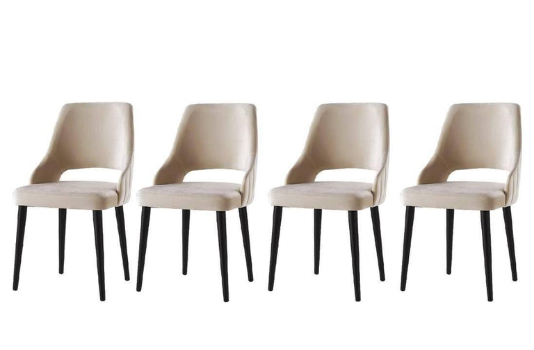 Set van 4 eetkamerstoelen Açelya velvet