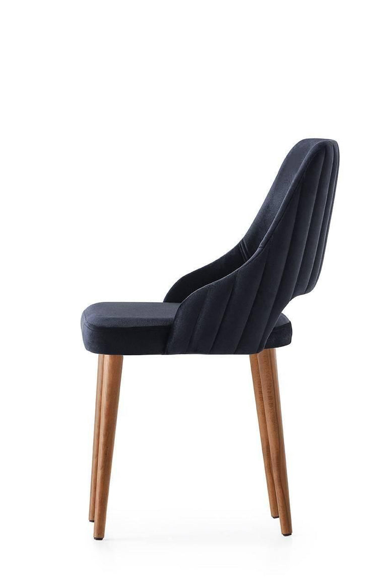 Set van 4 eetkamerstoelen Açelya velvet