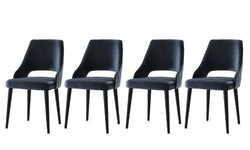 Set van 4 eetkamerstoelen Açelya velvet