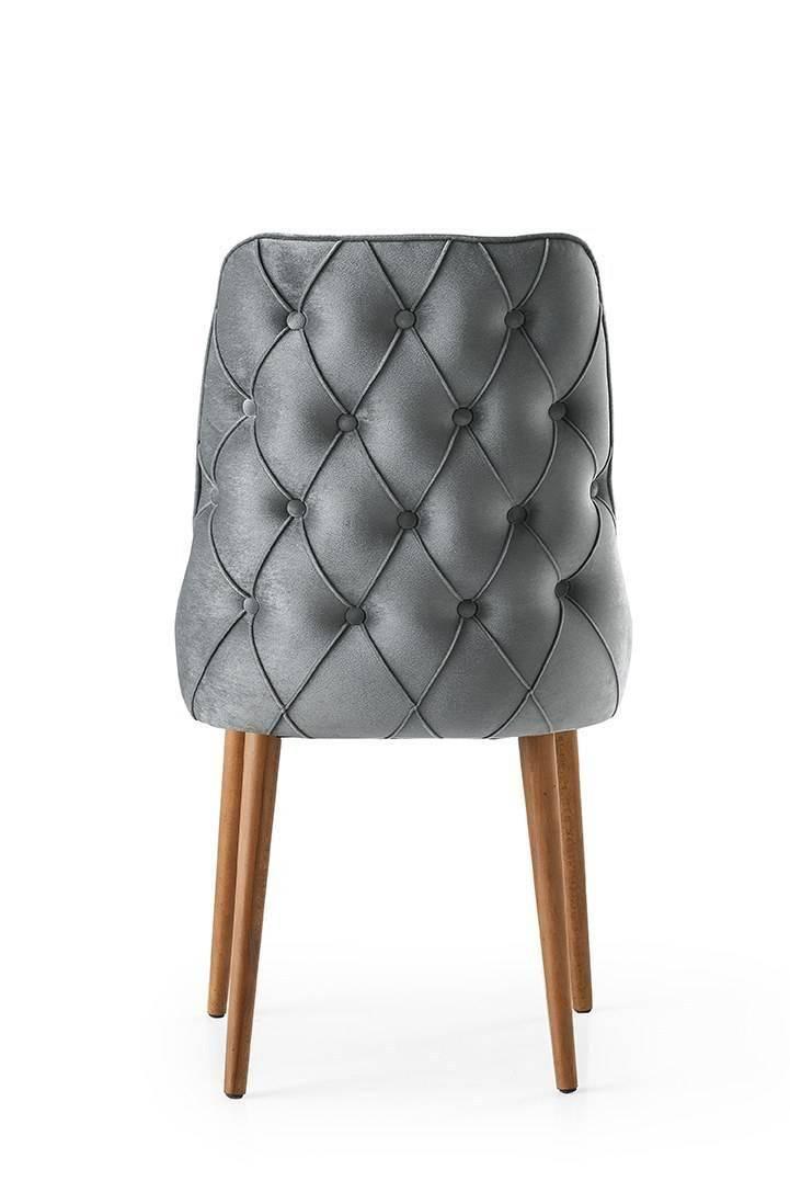 Set van 4 eetkamerstoelen Seyhan velvet