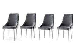 Set van 4 eetkamerstoelen Seyhan velvet