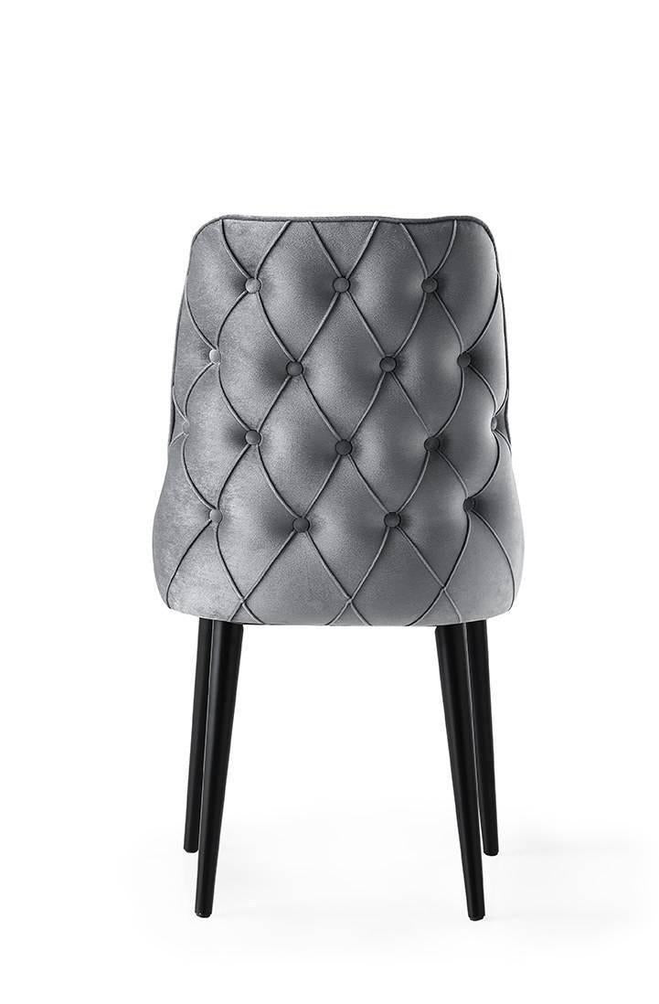 Set van 4 eetkamerstoelen Seyhan velvet