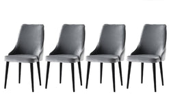 Set van 4 eetkamerstoelen Seyhan velvet