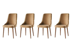 Set van 4 eetkamerstoelen Seyhan velvet