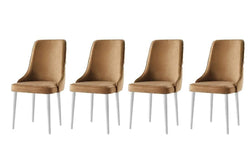 Set van 4 eetkamerstoelen Seyhan velvet