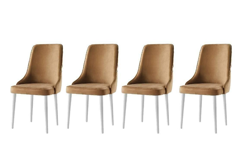 Set van 4 eetkamerstoelen Seyhan velvet