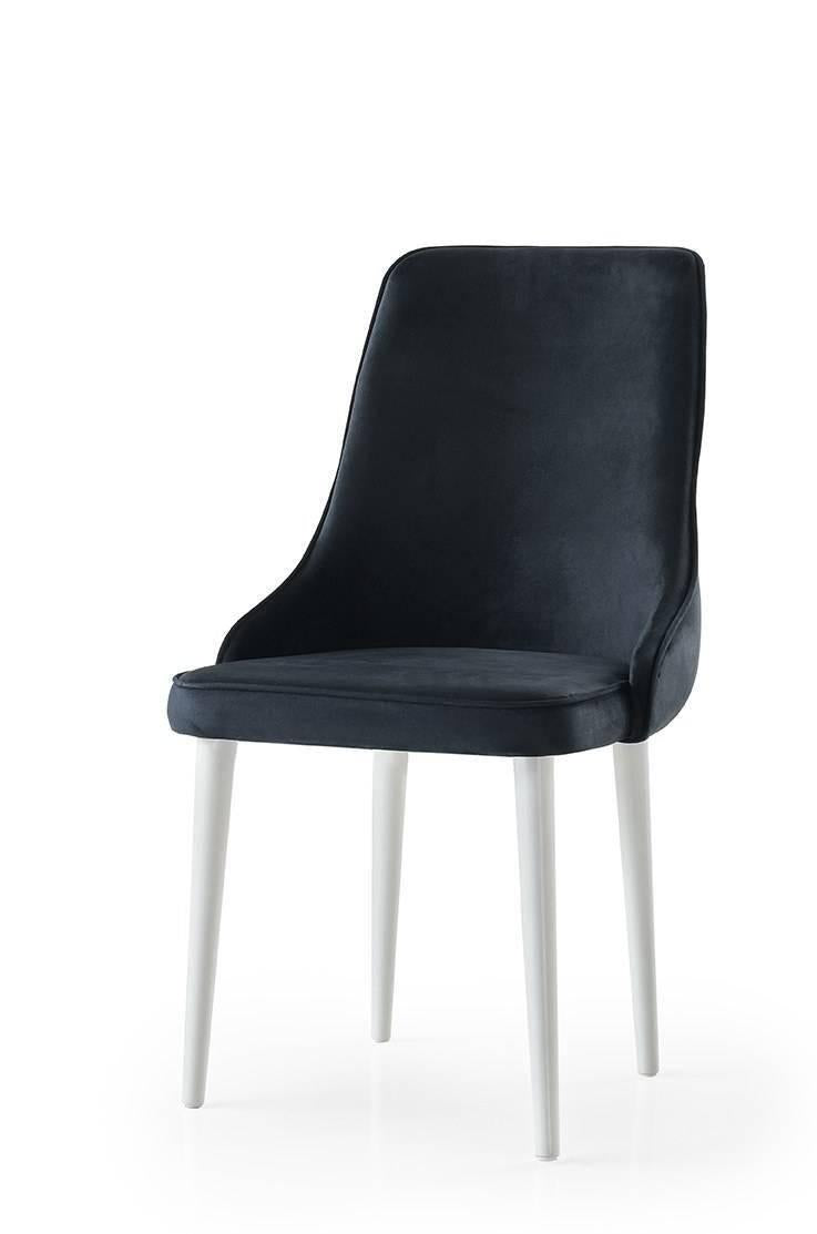 Set van 4 eetkamerstoelen Seyhan velvet