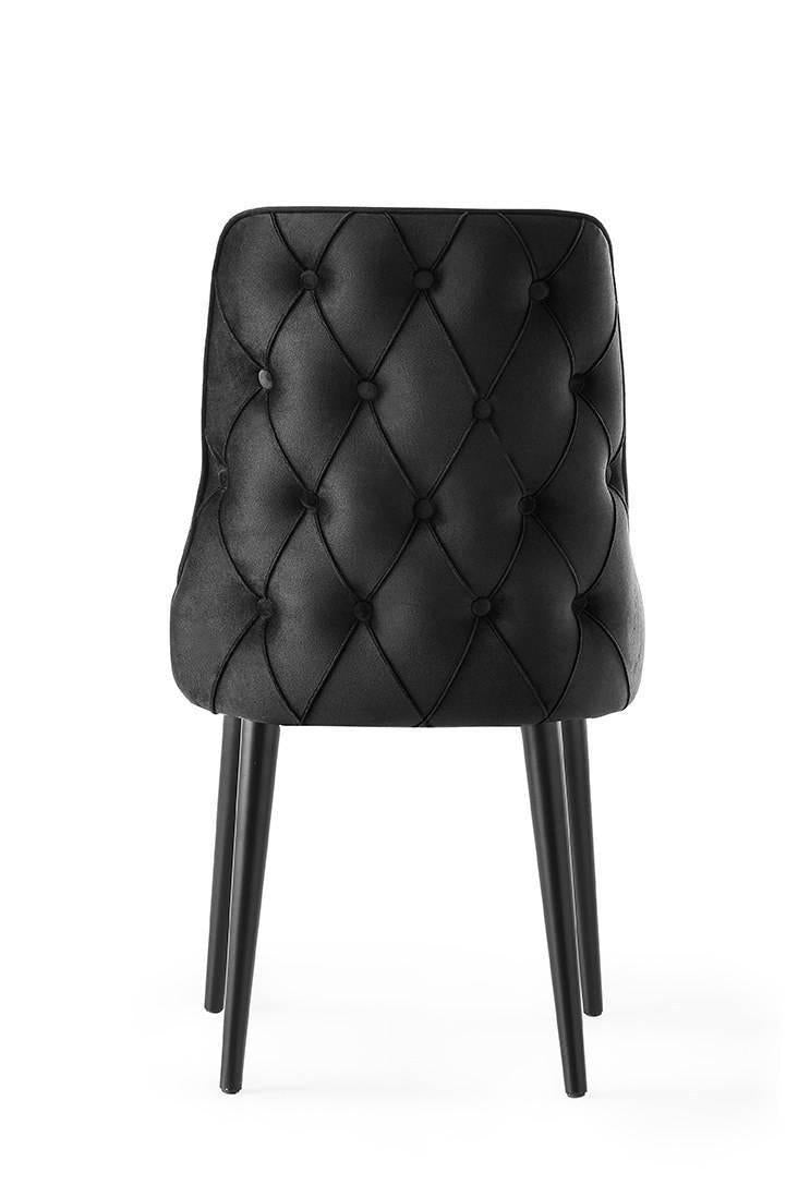 Set van 4 eetkamerstoelen Seyhan velvet