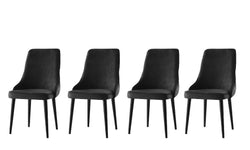 Set van 4 eetkamerstoelen Seyhan velvet