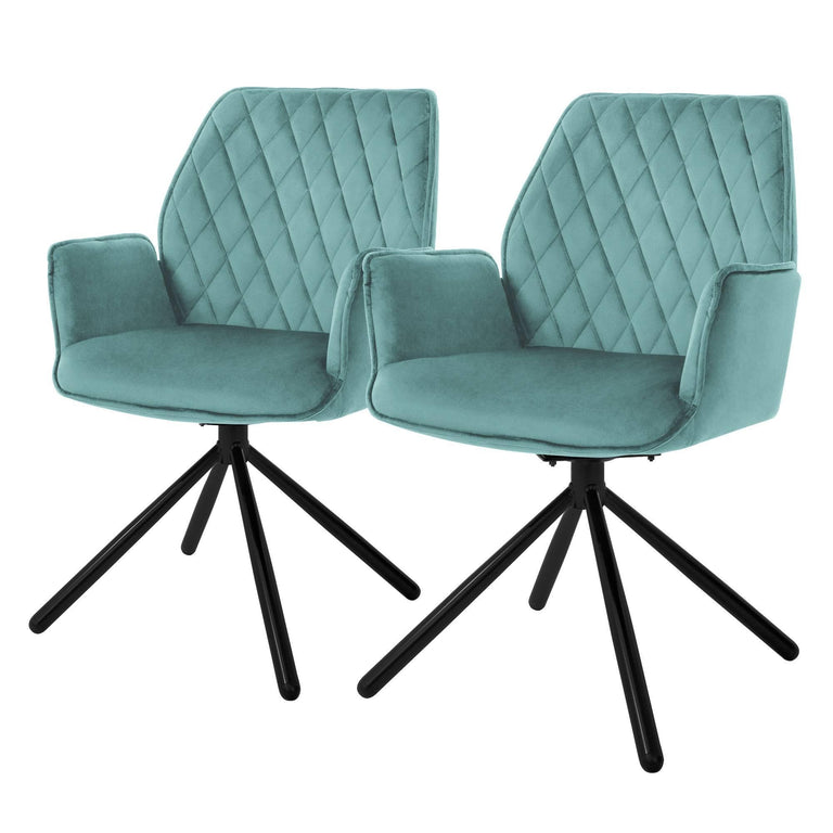 Set van 2 eetkamerstoelen Hale velvet