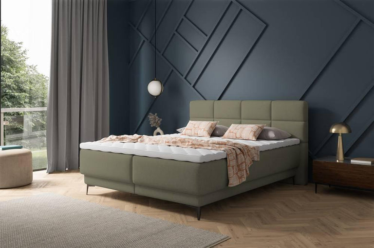 Boxspring Reyuno velvet met opbergruimte 140 x 200 cm