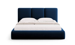 Bedframe Nicolas velvet met opbergruimte en hoofdbord 140 x 200 cm