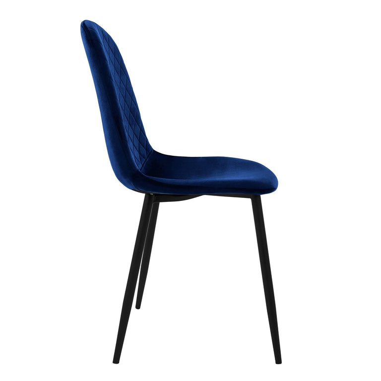 Set van 4 eetkamerstoelen Wisk velvet