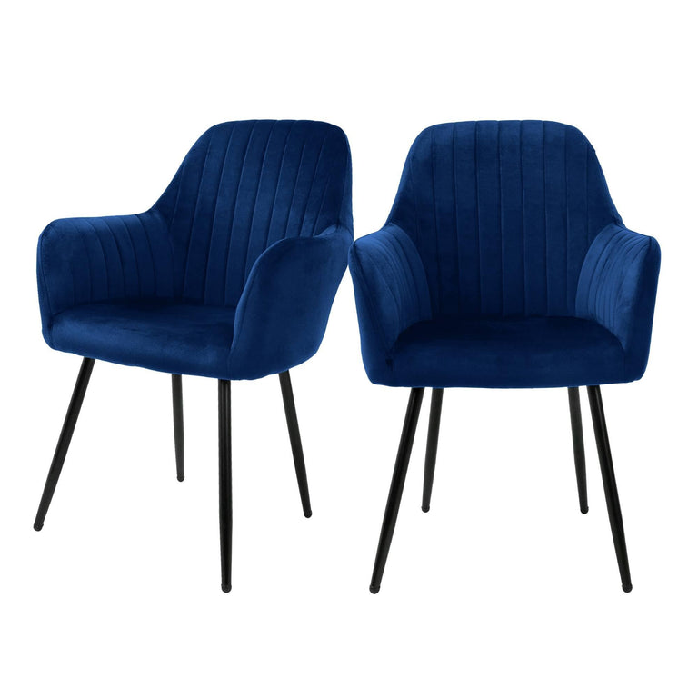 Set van 2 eetkamerstoelen Layla velvet