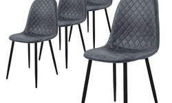 Set van 4 eetkamerstoelen Wisk kunstleer