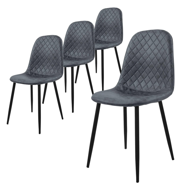 Set van 4 eetkamerstoelen Wisk kunstleer