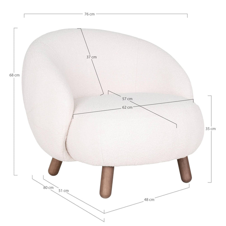 Fauteuil Savona teddy