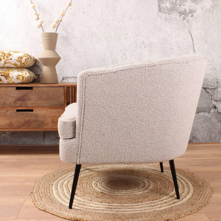 Fauteuil Norah bouclé