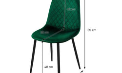 Set van 4 eetkamerstoelen Wisk velvet