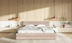 Gestoffeerd bed Alvaro chenille 180 x 200 met beddengoedcontainer