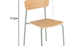 Set van 2 eetkamerstoelen Tom