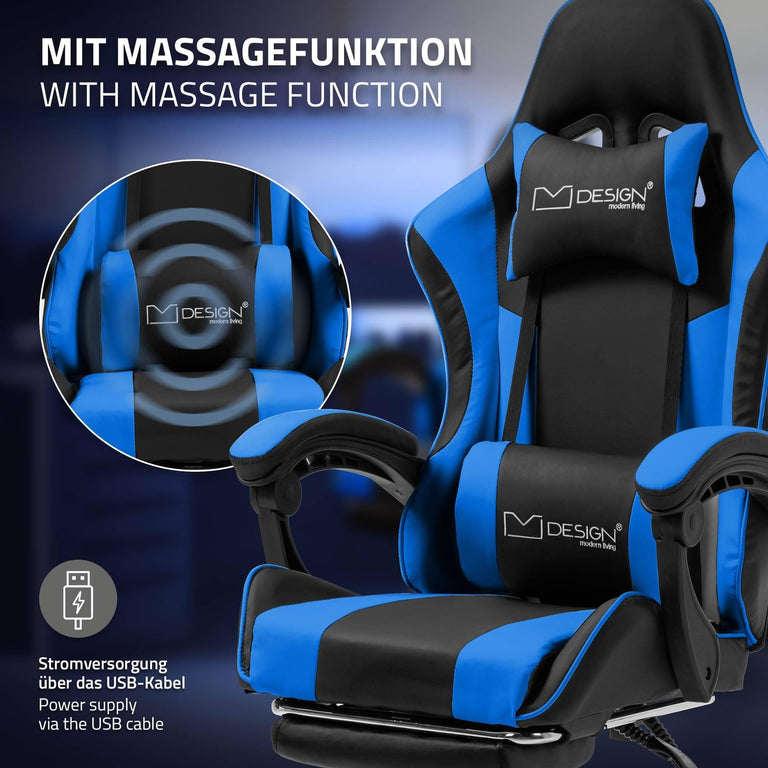 Gamestoel Zane met massagefunctie