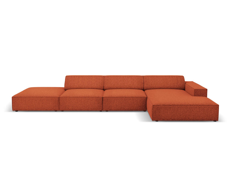 micadoni home-5-zitshoekbank jodie rechts chenille-terracotta--chenille-banken-meubels1