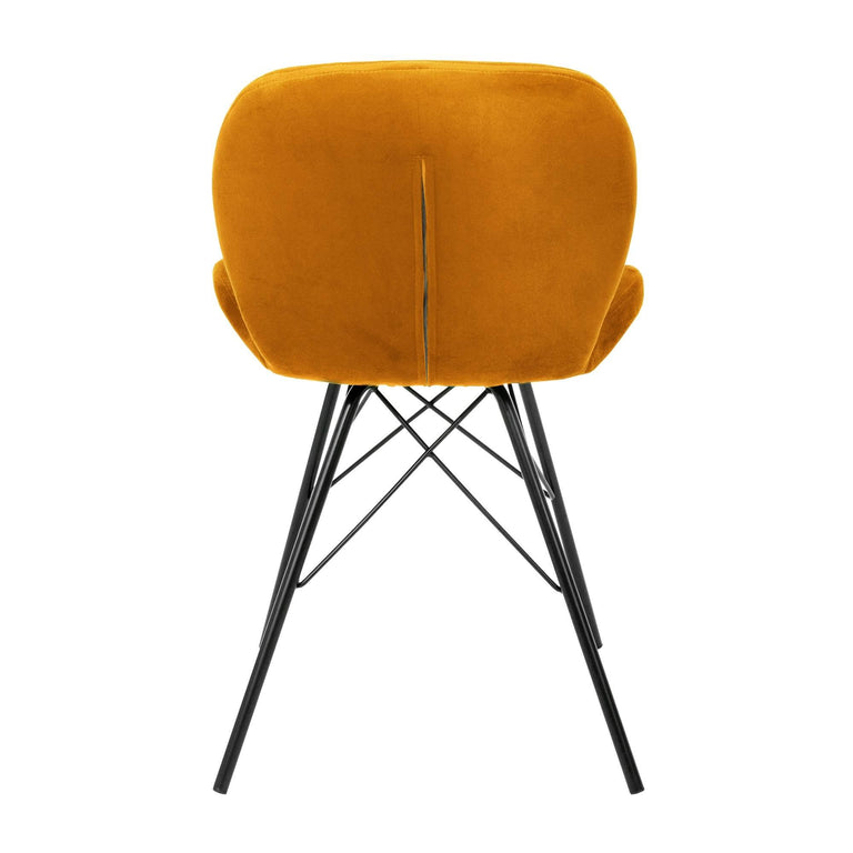 Set van 2 eetkamerstoelen Connor velvet